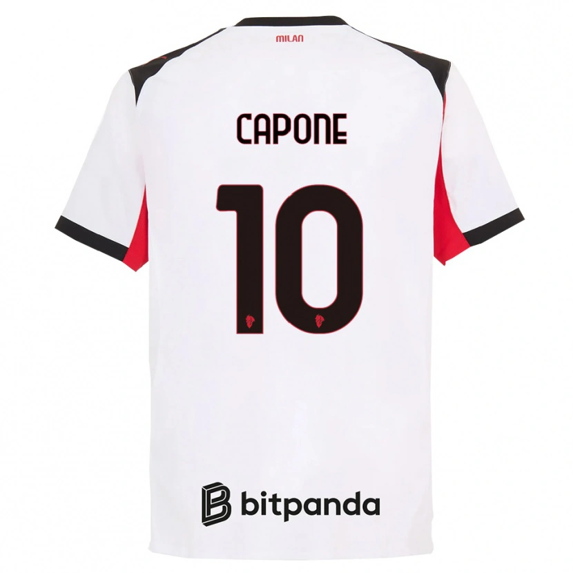 Danxen Dámské Andrea Capone #10 Bílá Černá Daleko Hráčské Dresy 2025/26 Dres