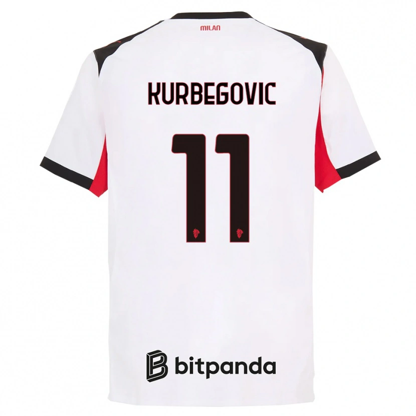 Danxen Dámské Dino Kurbegovic #11 Bílá Černá Daleko Hráčské Dresy 2025/26 Dres