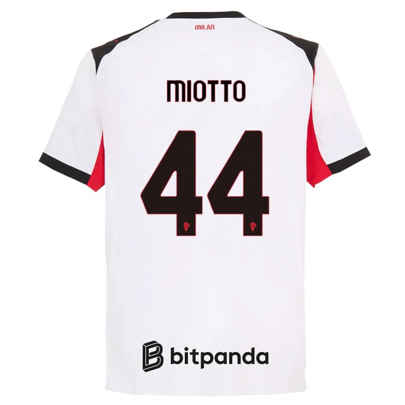 Danxen Dámské Giorgia Miotto #44 Bílá Černá Daleko Hráčské Dresy 2025/26 Dres