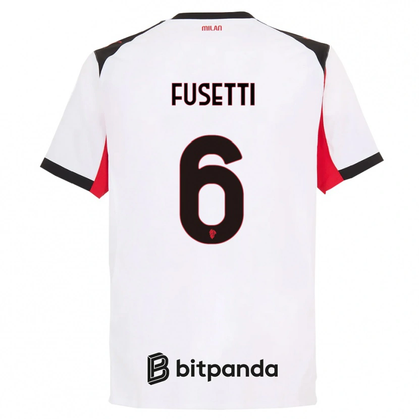 Danxen Dámské Laura Fusetti #6 Bílá Černá Daleko Hráčské Dresy 2025/26 Dres