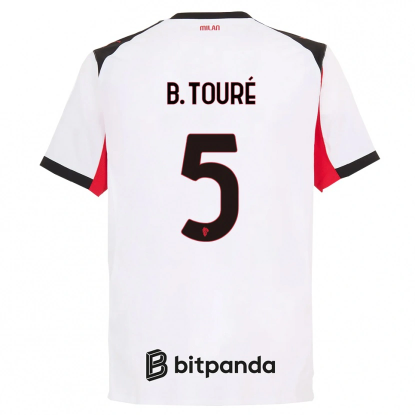 Danxen Dámské Fode Ballo-Toure #5 Bílá Černá Daleko Hráčské Dresy 2025/26 Dres
