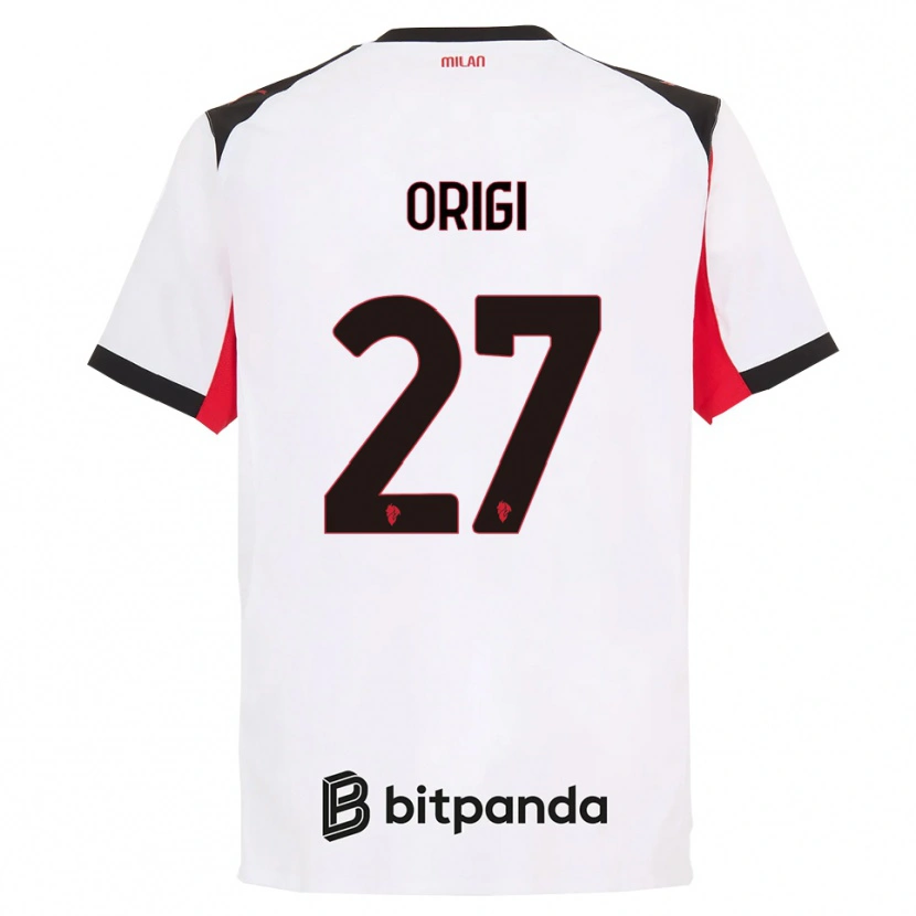 Danxen Dámské Divock Origi #27 Bílá Černá Daleko Hráčské Dresy 2025/26 Dres