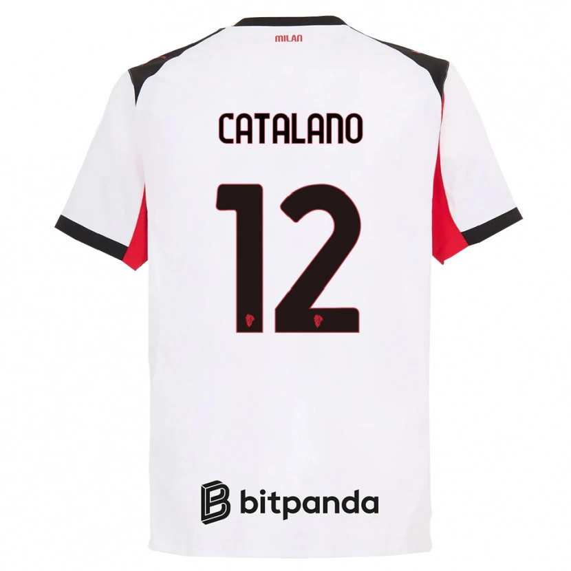 Danxen Dámské Alessio Catalano #12 Bílá Černá Daleko Hráčské Dresy 2025/26 Dres