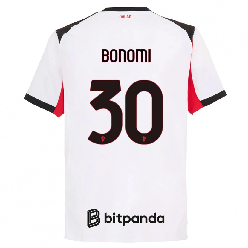 Danxen Dámské Alessandro Bonomi #30 Bílá Černá Daleko Hráčské Dresy 2025/26 Dres