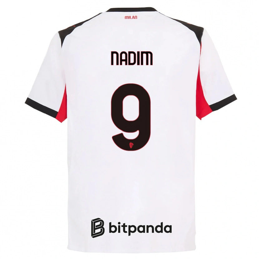 Danxen Dámské Nadia Nadim #9 Bílá Černá Daleko Hráčské Dresy 2025/26 Dres