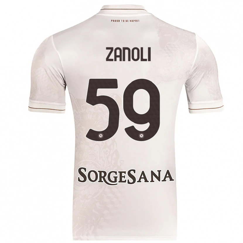Danxen Dámské Alessandro Zanoli #59 Šampaňská Hnědá Daleko Hráčské Dresy 2025/26 Dres