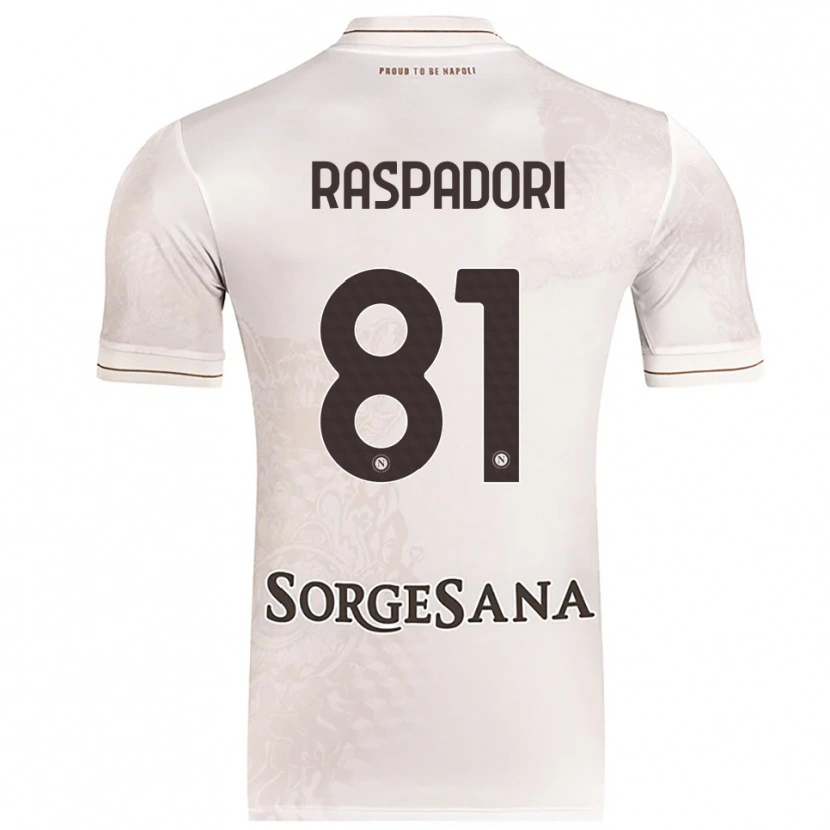 Danxen Dámské Giacomo Raspadori #81 Šampaňská Hnědá Daleko Hráčské Dresy 2025/26 Dres
