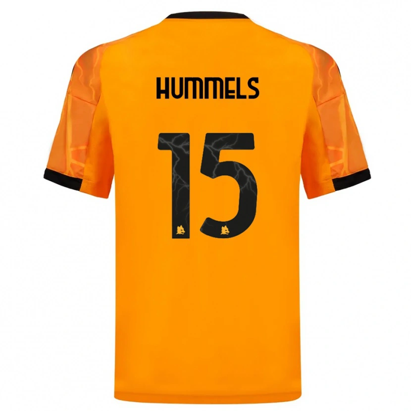 Danxen Dámské Mats Hummels #15 Oranžová Černá Daleko Hráčské Dresy 2025/26 Dres