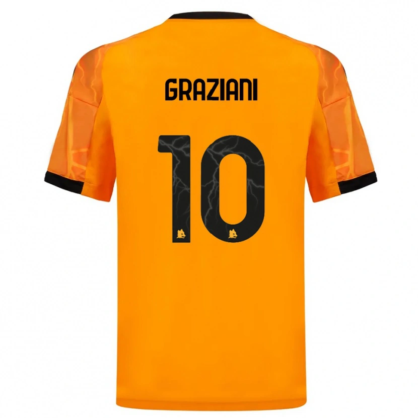 Danxen Dámské Leonardo Graziani #10 Oranžová Černá Daleko Hráčské Dresy 2025/26 Dres