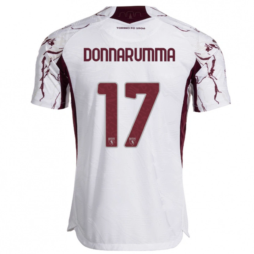 Danxen Dámské Antonio Donnarumma #17 Bílá Burgundská Daleko Hráčské Dresy 2025/26 Dres