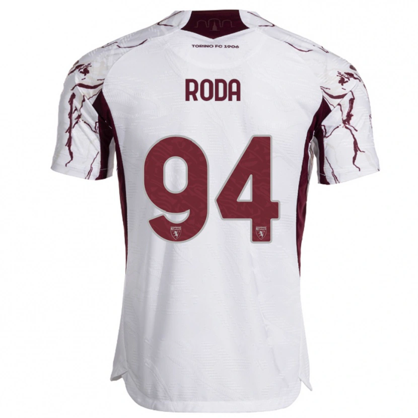 Danxen Dámské Alex Roda #94 Bílá Burgundská Daleko Hráčské Dresy 2025/26 Dres