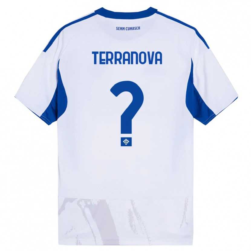 Danxen Dámské Mattia Terranova #0 Bílá Modrá Daleko Hráčské Dresy 2025/26 Dres