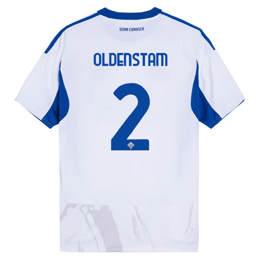 Danxen Dámské Lyfe Oldenstam #2 Bílá Modrá Daleko Hráčské Dresy 2025/26 Dres