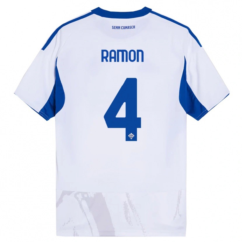 Danxen Dámské Jacobo Ramón #4 Bílá Modrá Daleko Hráčské Dresy 2025/26 Dres