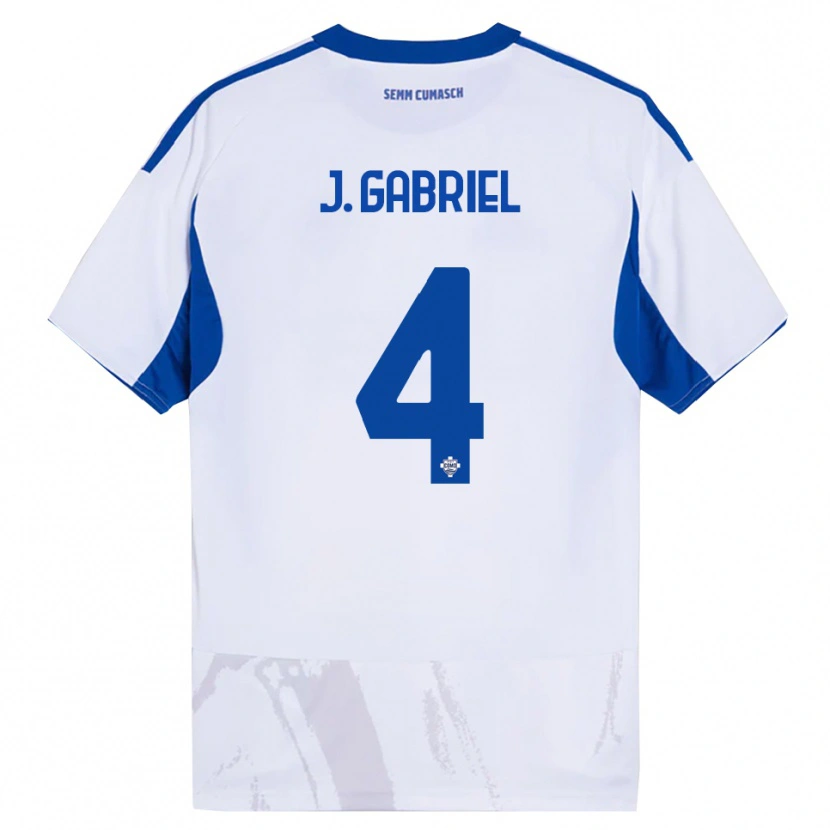 Danxen Dámské João Gabriel #4 Bílá Modrá Daleko Hráčské Dresy 2025/26 Dres