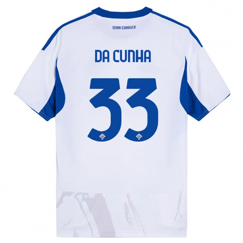 Danxen Dámské Lucas Da Cunha #33 Bílá Modrá Daleko Hráčské Dresy 2025/26 Dres