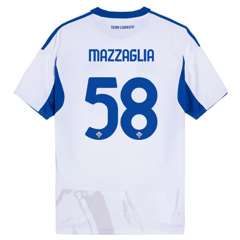 Danxen Dámské Giuseppe Mazzaglia #58 Bílá Modrá Daleko Hráčské Dresy 2025/26 Dres