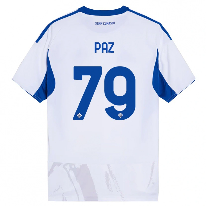 Danxen Dámské Nico Paz #79 Bílá Modrá Daleko Hráčské Dresy 2025/26 Dres