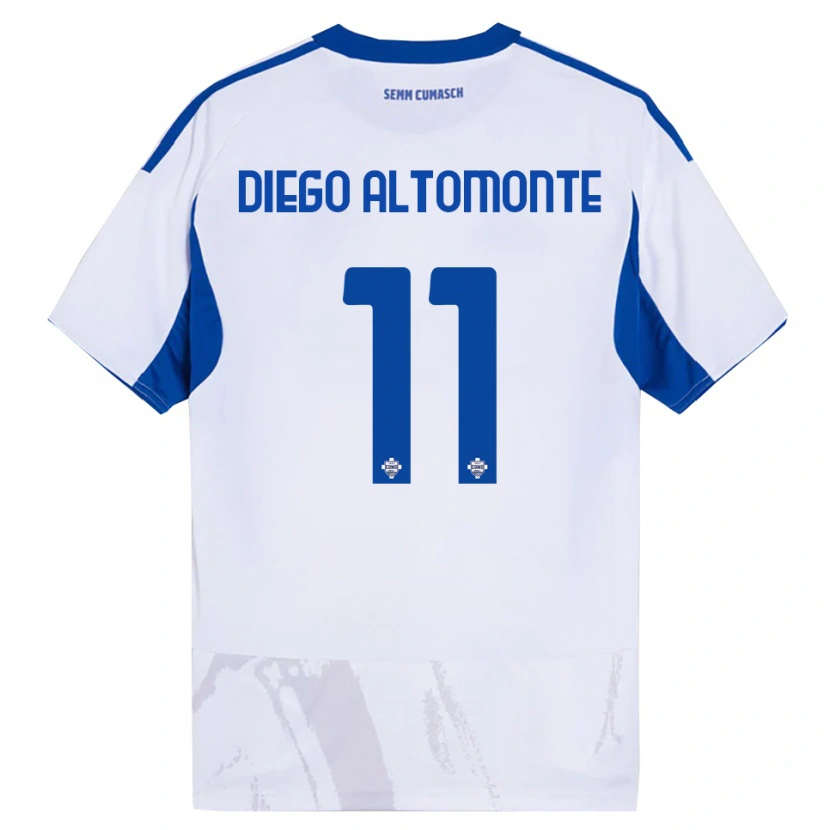 Danxen Dámské Thomas Diego Altomonte #11 Bílá Modrá Daleko Hráčské Dresy 2025/26 Dres