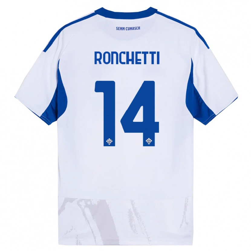 Danxen Dámské Fabio Ronchetti #14 Bílá Modrá Daleko Hráčské Dresy 2025/26 Dres