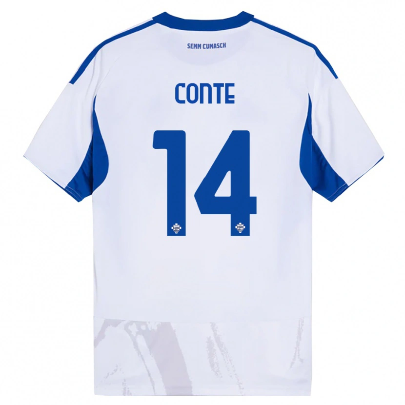 Danxen Dámské Federico Conte #14 Bílá Modrá Daleko Hráčské Dresy 2025/26 Dres