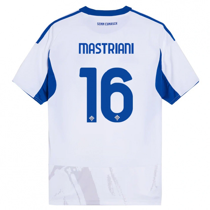 Danxen Dámské Salvatore Mastriani #16 Bílá Modrá Daleko Hráčské Dresy 2025/26 Dres