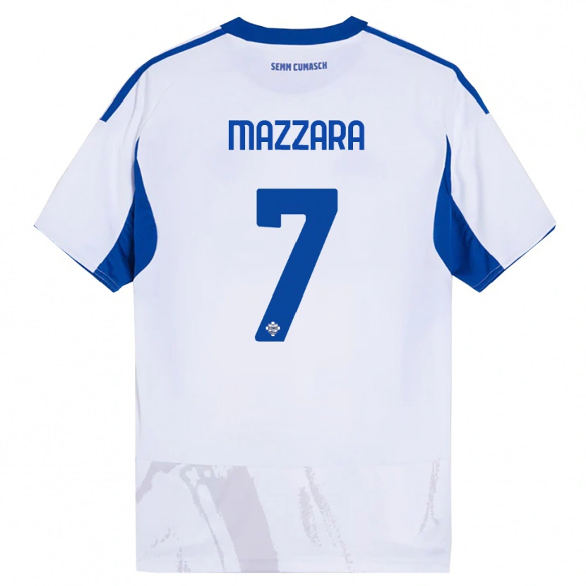Danxen Dámské Cristian Mazzara #7 Bílá Modrá Daleko Hráčské Dresy 2025/26 Dres