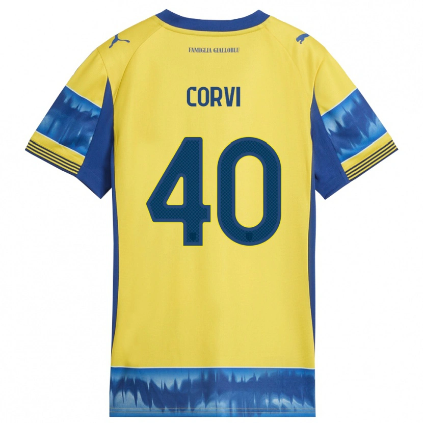 Danxen Dámské Edoardo Corvi #40 Žlutá Modrá Daleko Hráčské Dresy 2025/26 Dres