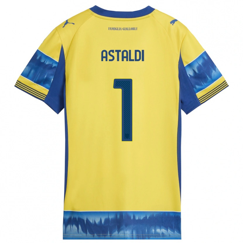 Danxen Dámské Gianluca Astaldi #1 Žlutá Modrá Daleko Hráčské Dresy 2025/26 Dres