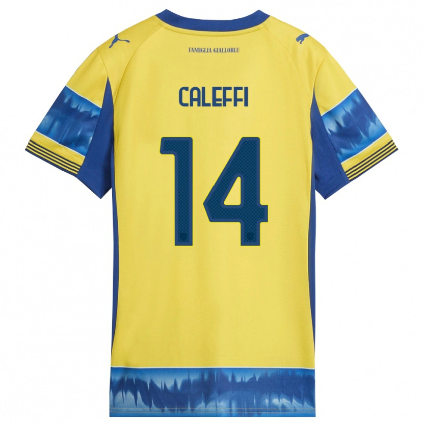 Danxen Dámské Riccardo Caleffi #14 Žlutá Modrá Daleko Hráčské Dresy 2025/26 Dres