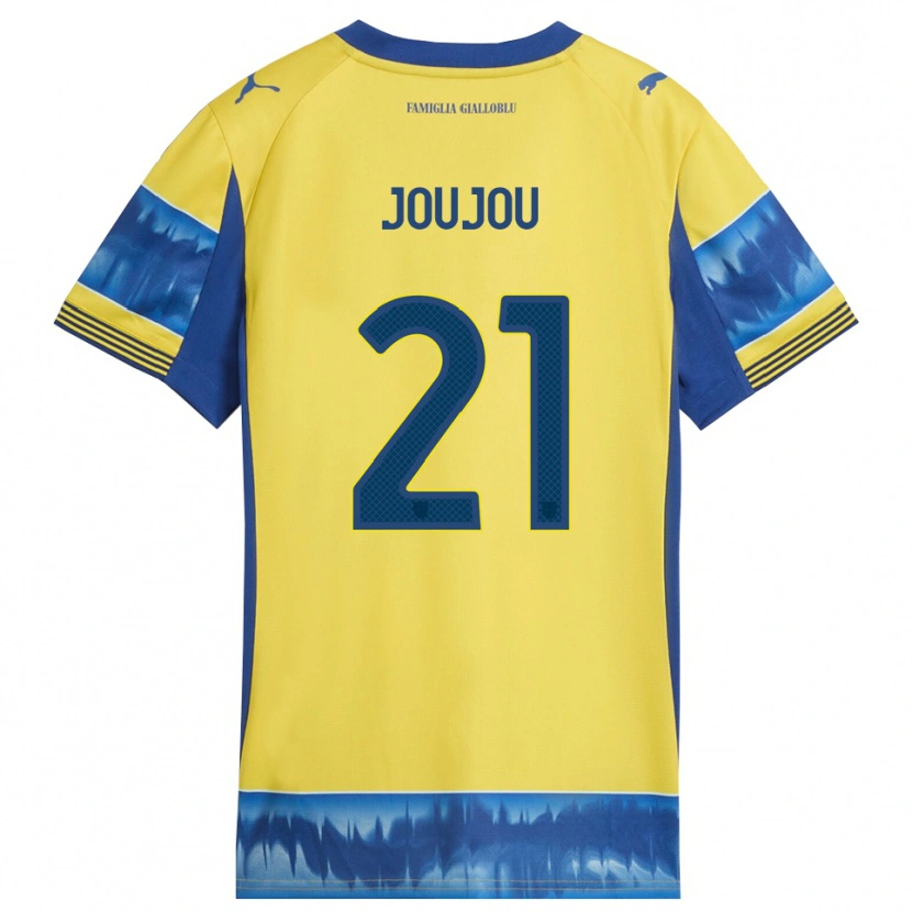 Danxen Dámské Antoine Joujou #21 Žlutá Modrá Daleko Hráčské Dresy 2025/26 Dres