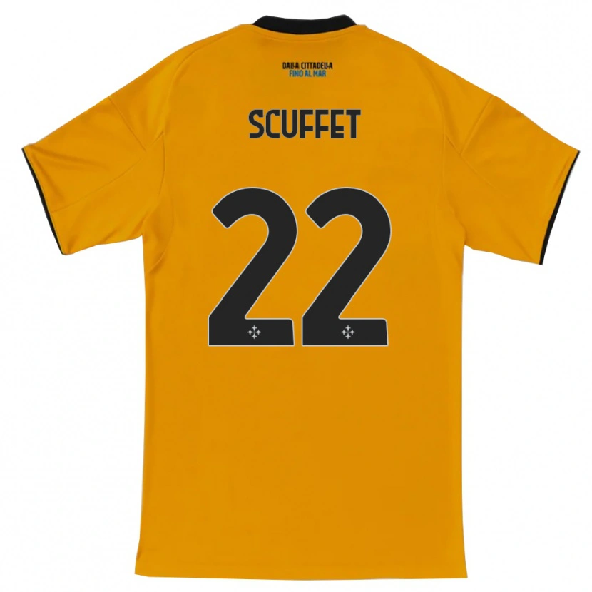 Danxen Dámské Simone Scuffet #22 Oranžová Modrá Daleko Hráčské Dresy 2025/26 Dres