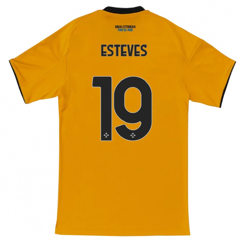 Danxen Dámské Tomás Esteves #19 Oranžová Modrá Daleko Hráčské Dresy 2025/26 Dres