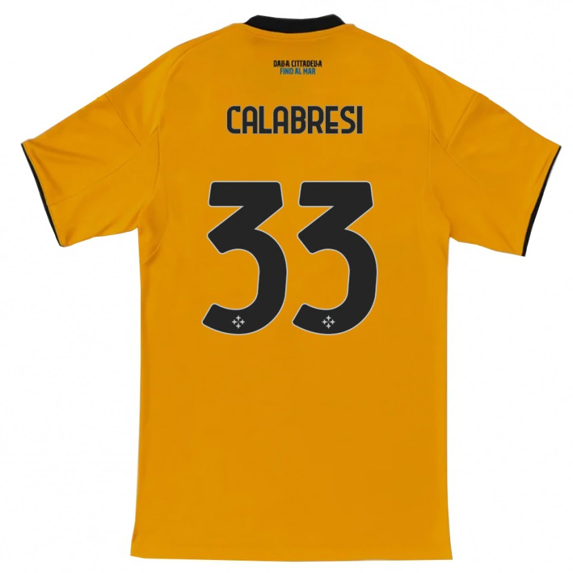 Danxen Dámské Arturo Calabresi #33 Oranžová Modrá Daleko Hráčské Dresy 2025/26 Dres