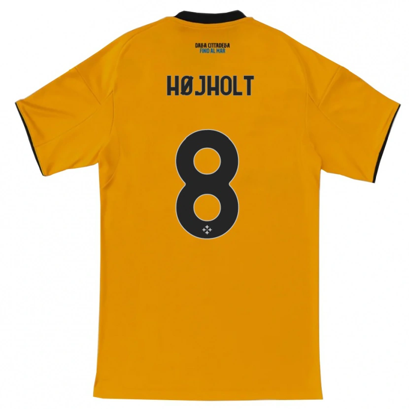 Danxen Dámské Malthe Højholt #8 Oranžová Modrá Daleko Hráčské Dresy 2025/26 Dres