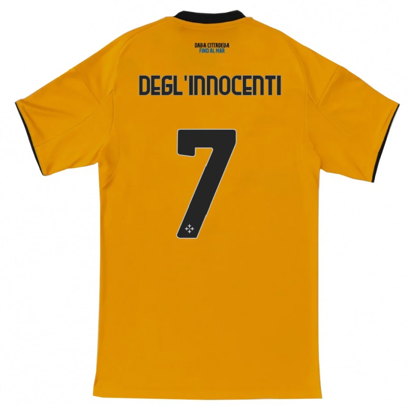 Danxen Dámské Tommaso Degl'innocenti #7 Oranžová Modrá Daleko Hráčské Dresy 2025/26 Dres