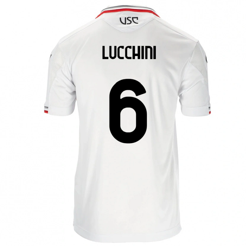 Danxen Dámské Matteo Lucchini #6 Bílá Červená Daleko Hráčské Dresy 2025/26 Dres