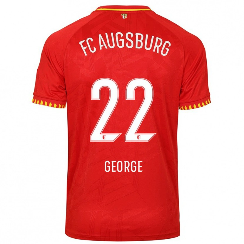 Danxen Dámské Noah George #22 Červená Žlutá Daleko Hráčské Dresy 2025/26 Dres