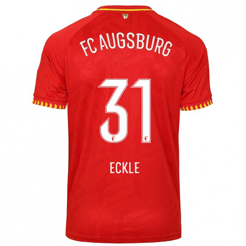 Danxen Dámské Philipp Eckle #31 Červená Žlutá Daleko Hráčské Dresy 2025/26 Dres