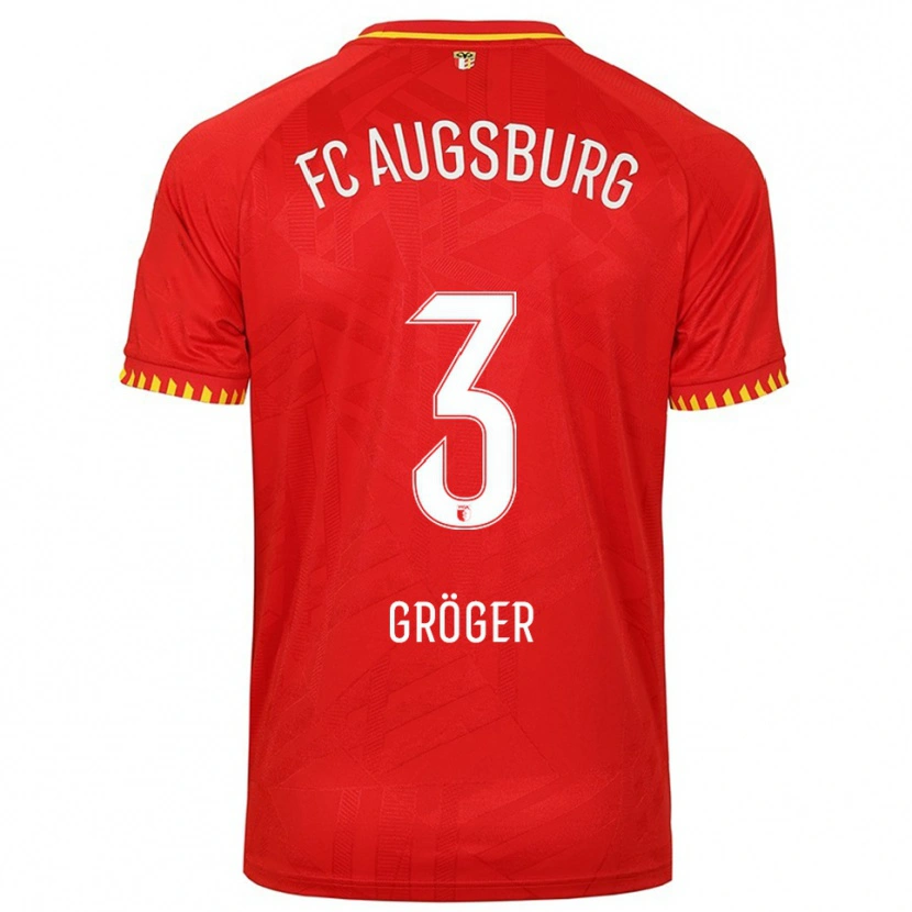 Danxen Dámské Elias Gröger #3 Červená Žlutá Daleko Hráčské Dresy 2025/26 Dres