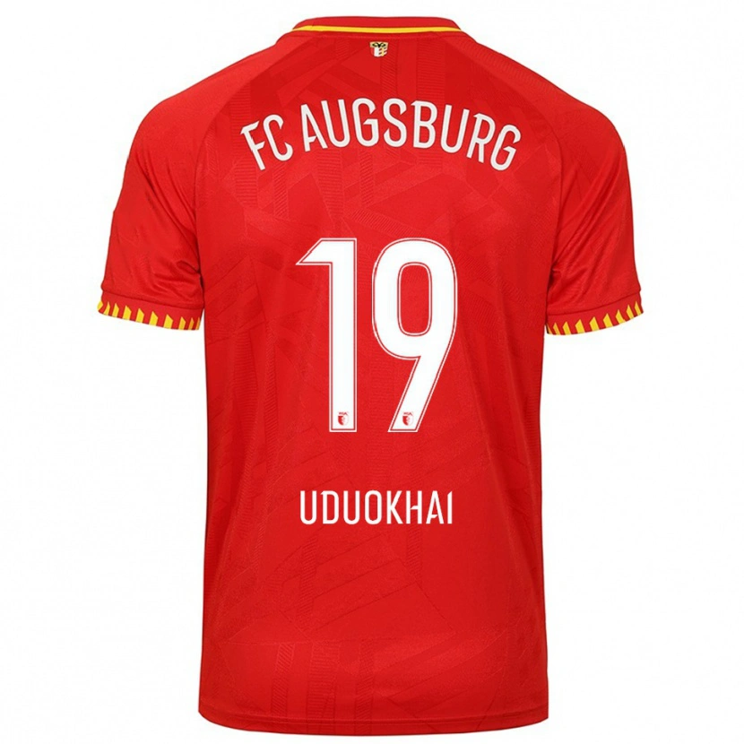 Danxen Dámské Felix Uduokhai #19 Červená Žlutá Daleko Hráčské Dresy 2025/26 Dres