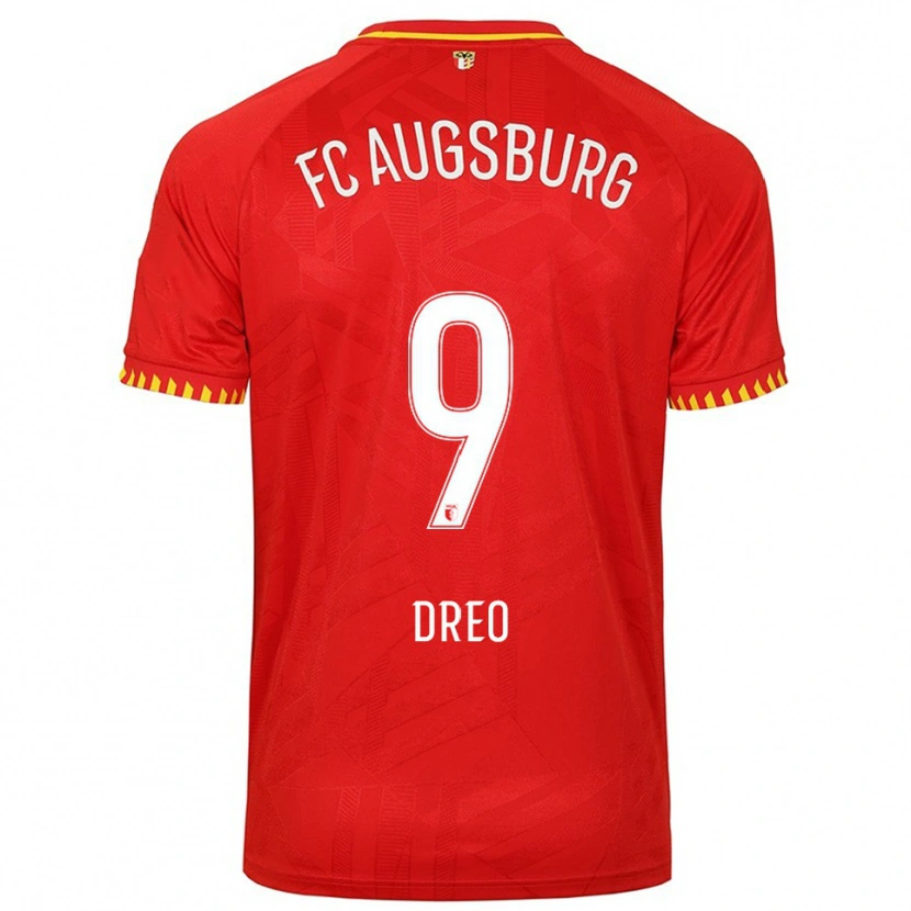 Danxen Dámské David Dreo #9 Červená Žlutá Daleko Hráčské Dresy 2025/26 Dres