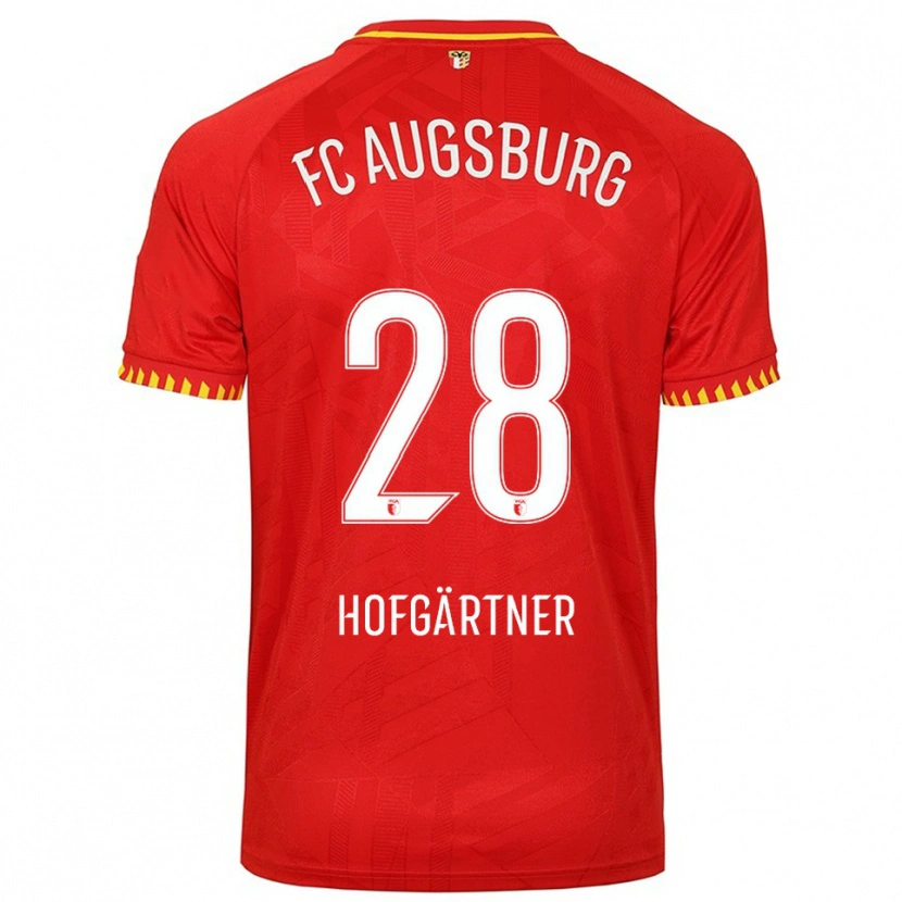 Danxen Dámské Hendrik Hofgärtner #28 Červená Žlutá Daleko Hráčské Dresy 2025/26 Dres
