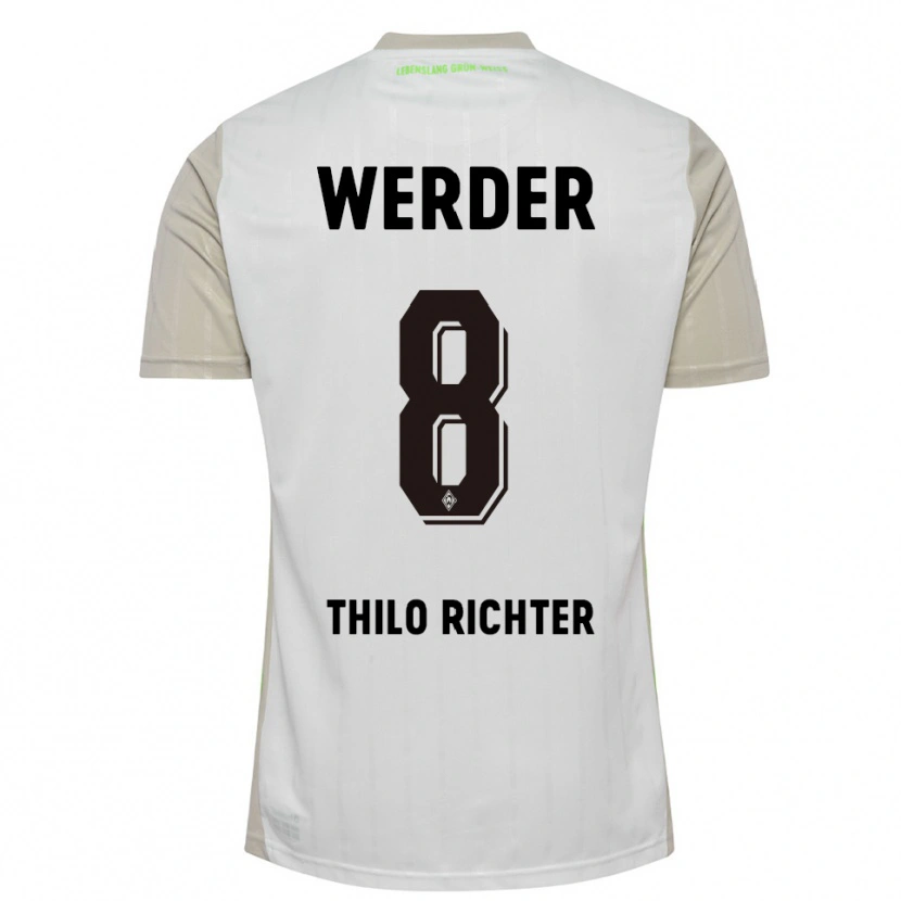Danxen Dámské Jasper Thilo Richter #8 Bílá Černá Daleko Hráčské Dresy 2025/26 Dres