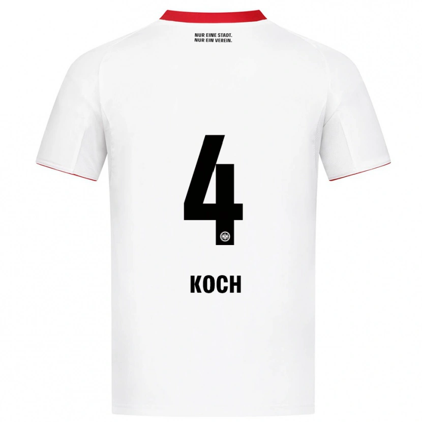 Danxen Dámské Robin Koch #4 Bílá Červená Daleko Hráčské Dresy 2025/26 Dres