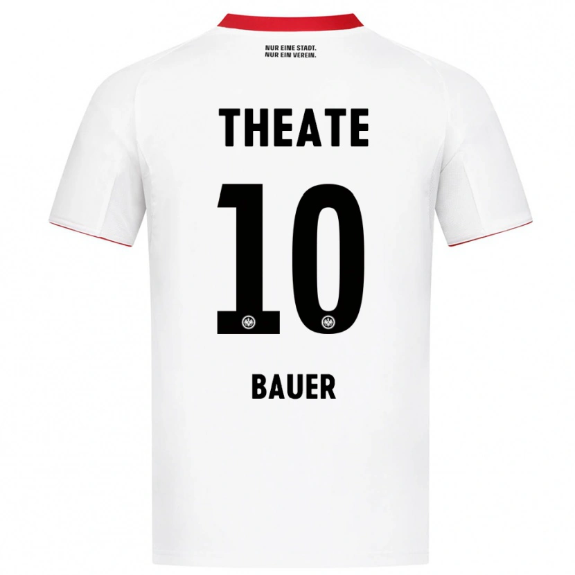 Danxen Dámské Jonas Bauer #10 Bílá Červená Daleko Hráčské Dresy 2025/26 Dres
