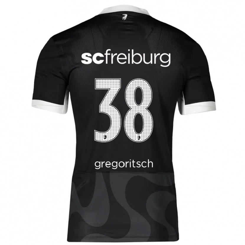 Danxen Dámské Michael Gregoritsch #38 Černá Bílá Daleko Hráčské Dresy 2025/26 Dres