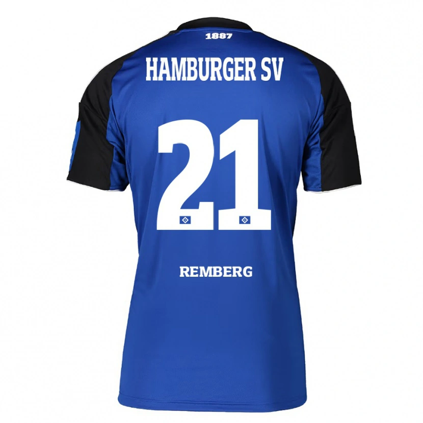 Danxen Dámské Nicolai Remberg #21 Modrá Černá Daleko Hráčské Dresy 2025/26 Dres