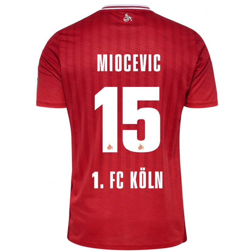 Danxen Dámské Gabriel Miocevic #15 Červená Bílá Daleko Hráčské Dresy 2025/26 Dres