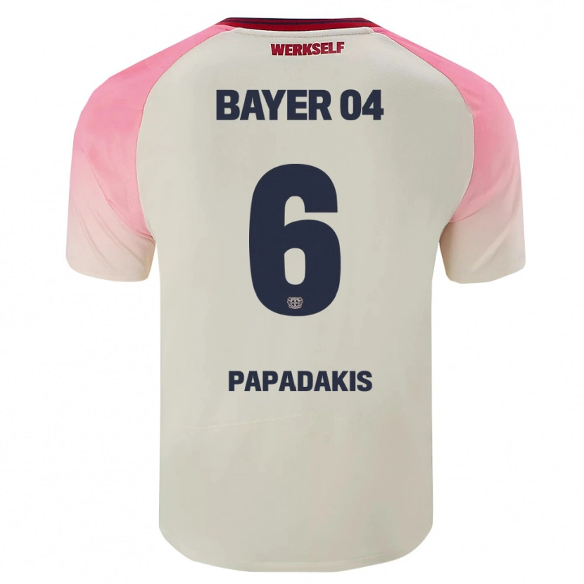 Danxen Dámské Konstantinos Papadakis #6 Růžová Špinavě Bílá Daleko Hráčské Dresy 2025/26 Dres